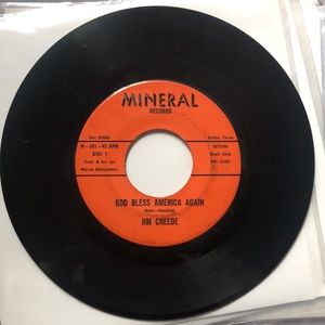 Jim Creede God Bless America Again Vinyl 45 Record